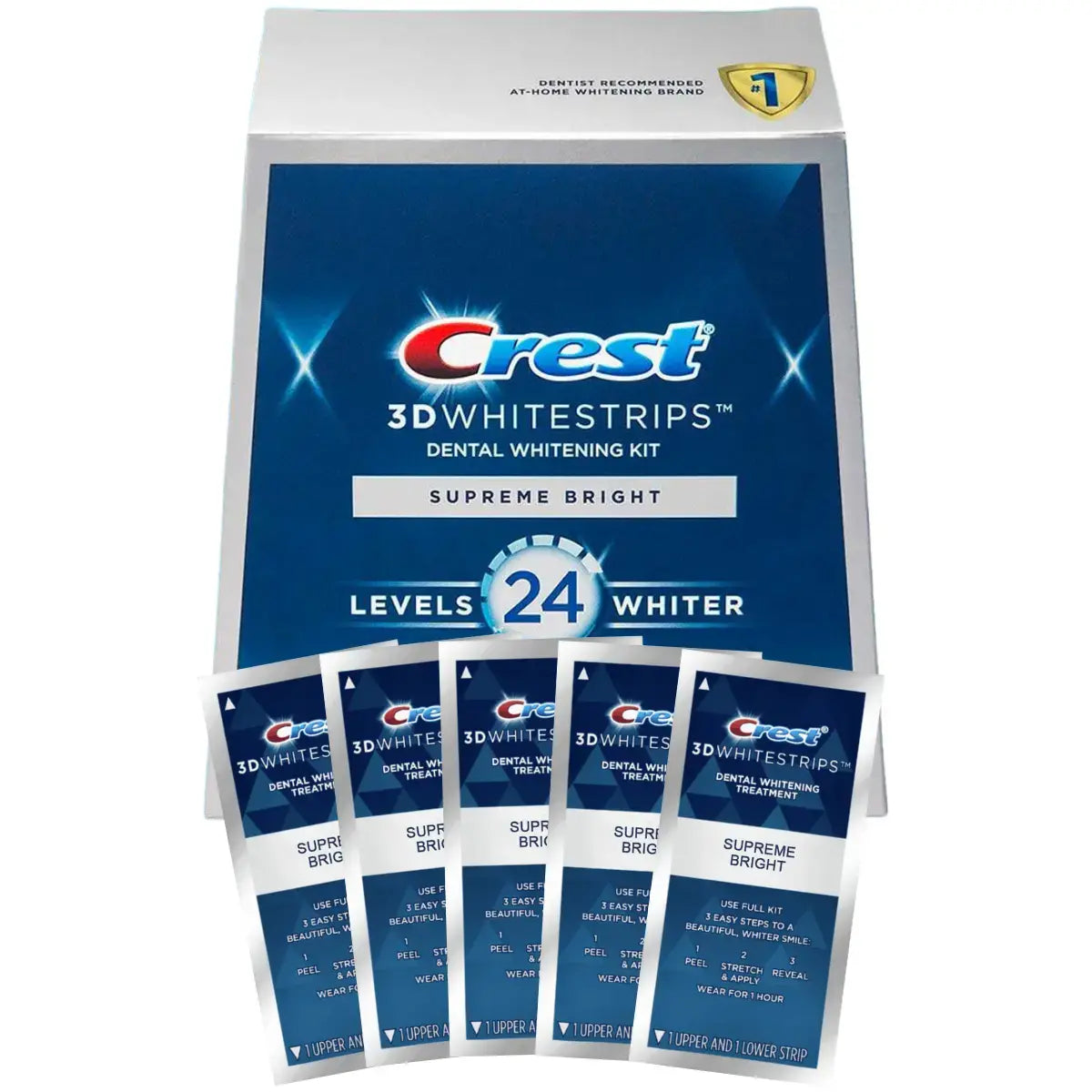 Teeth Whitening Strips Crest Supreme Bright 24 Whitestrips