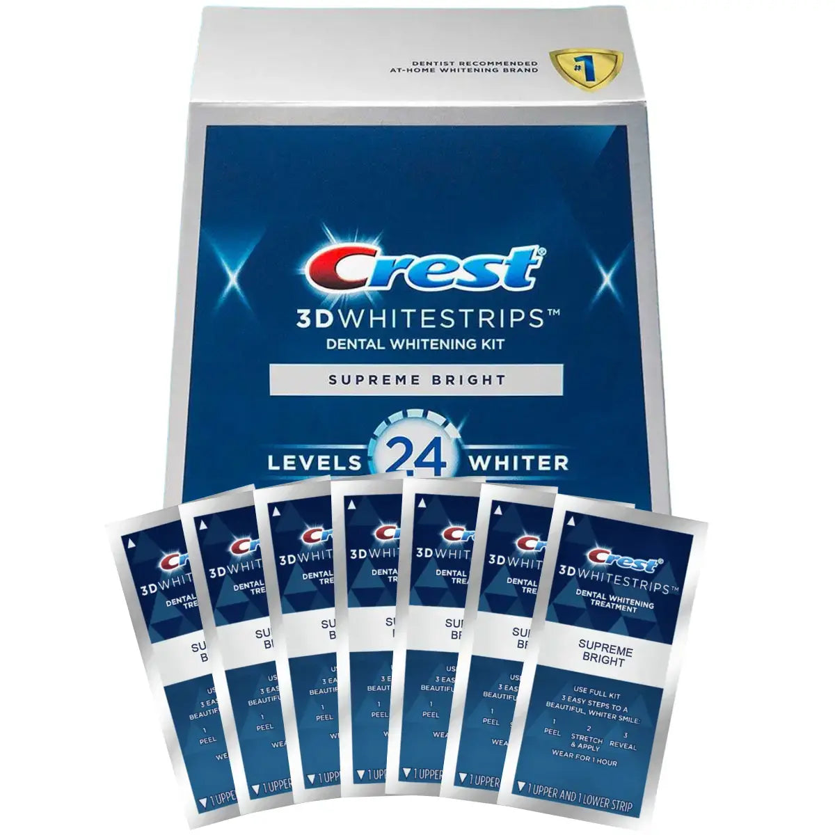 Teeth Whitening Strips Crest Supreme Bright 24 Whitestrips