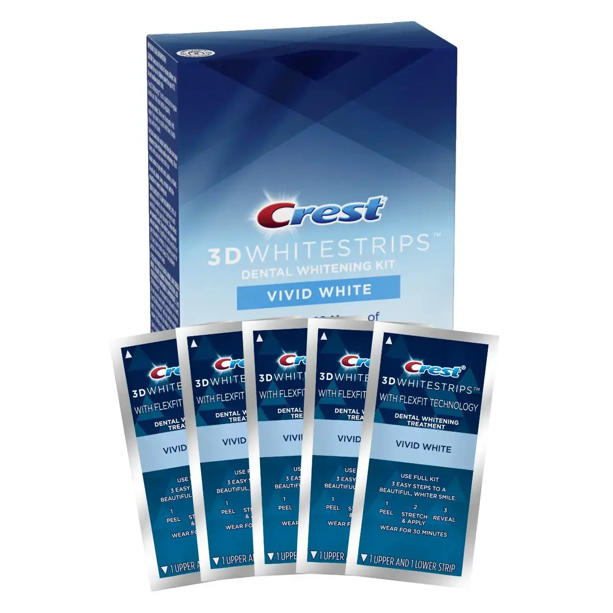 Teeth Whitening Strips Crest 3D Whitestrips Vivid
