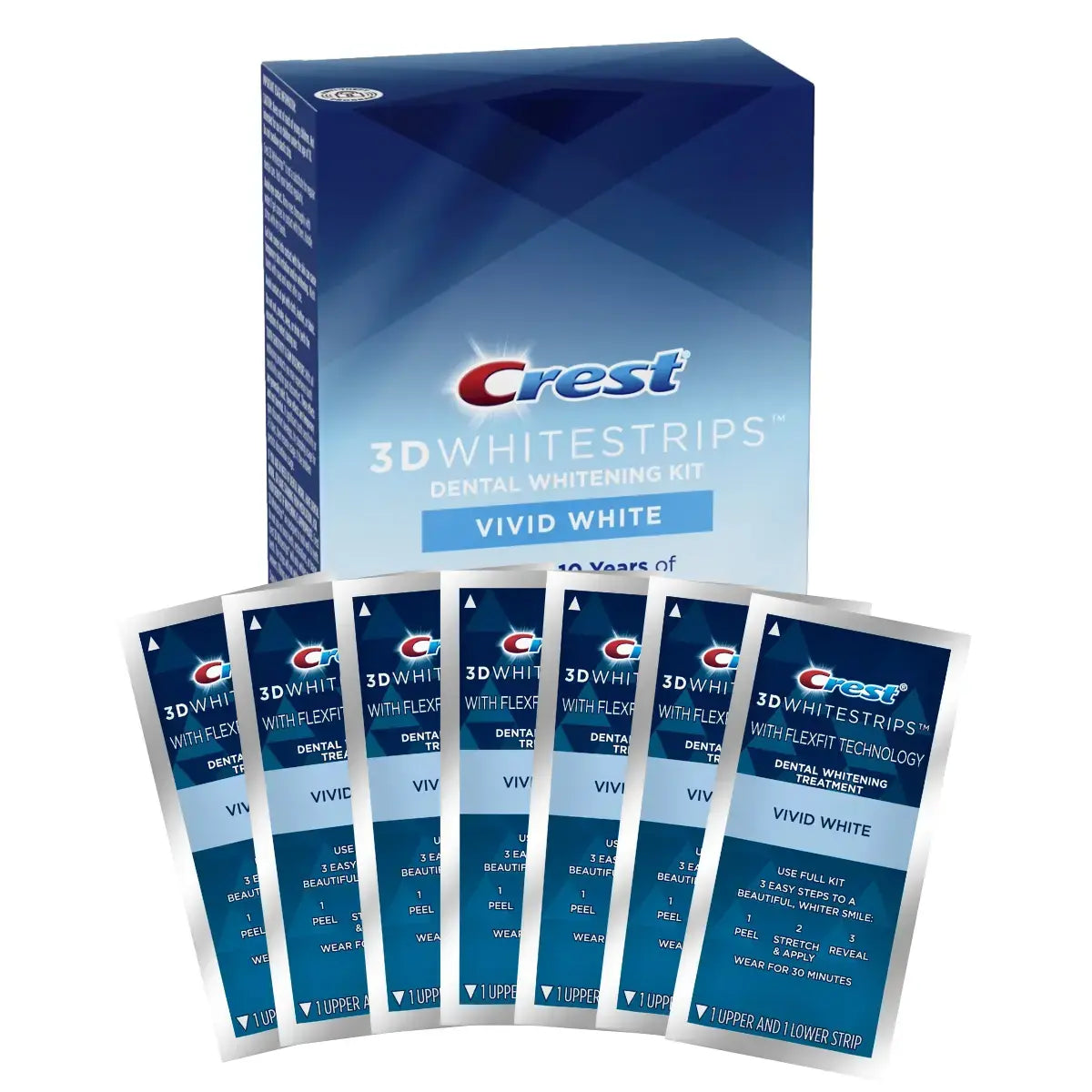 Teeth Whitening Strips Crest 3D Whitestrips Vivid