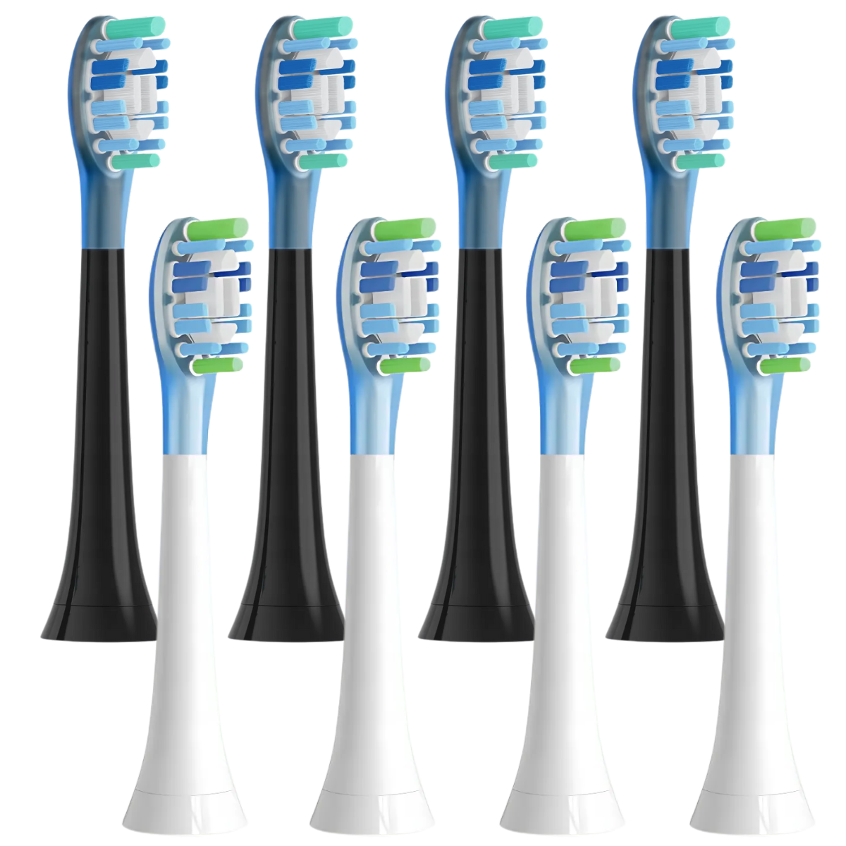 Philips Sonicare 8-Pack Replacement Brush Heads - YM9044 Black & White
