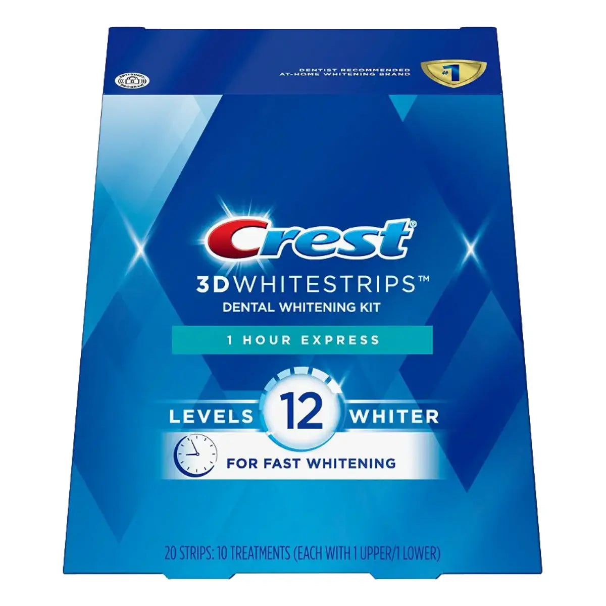 Teeth Whitening Strips Crest 1 Hour Express 12 Levels Whiter Whitestrips