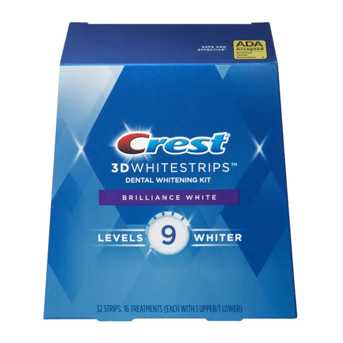 Teeth Whitening Strips Crest Brilliance White 9 Levels Whiter Whitestrips