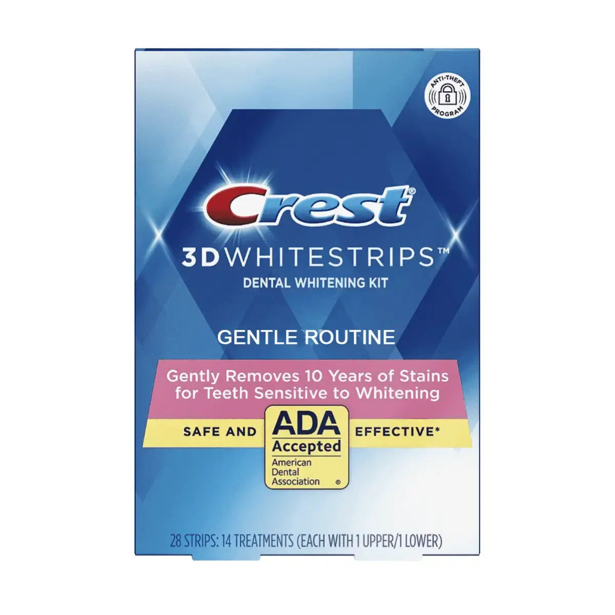 Teeth Whitening Strips Crest 3D White Gentle Routine