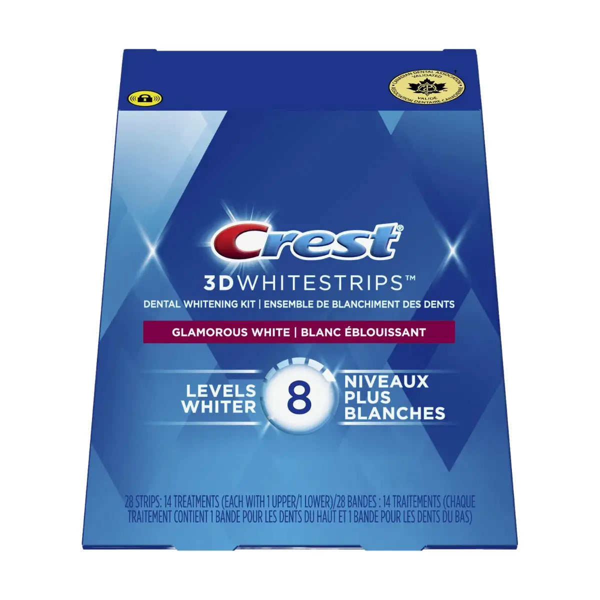 Teeth Whitening Strips Crest Glamorous White 8 Levels Whiter