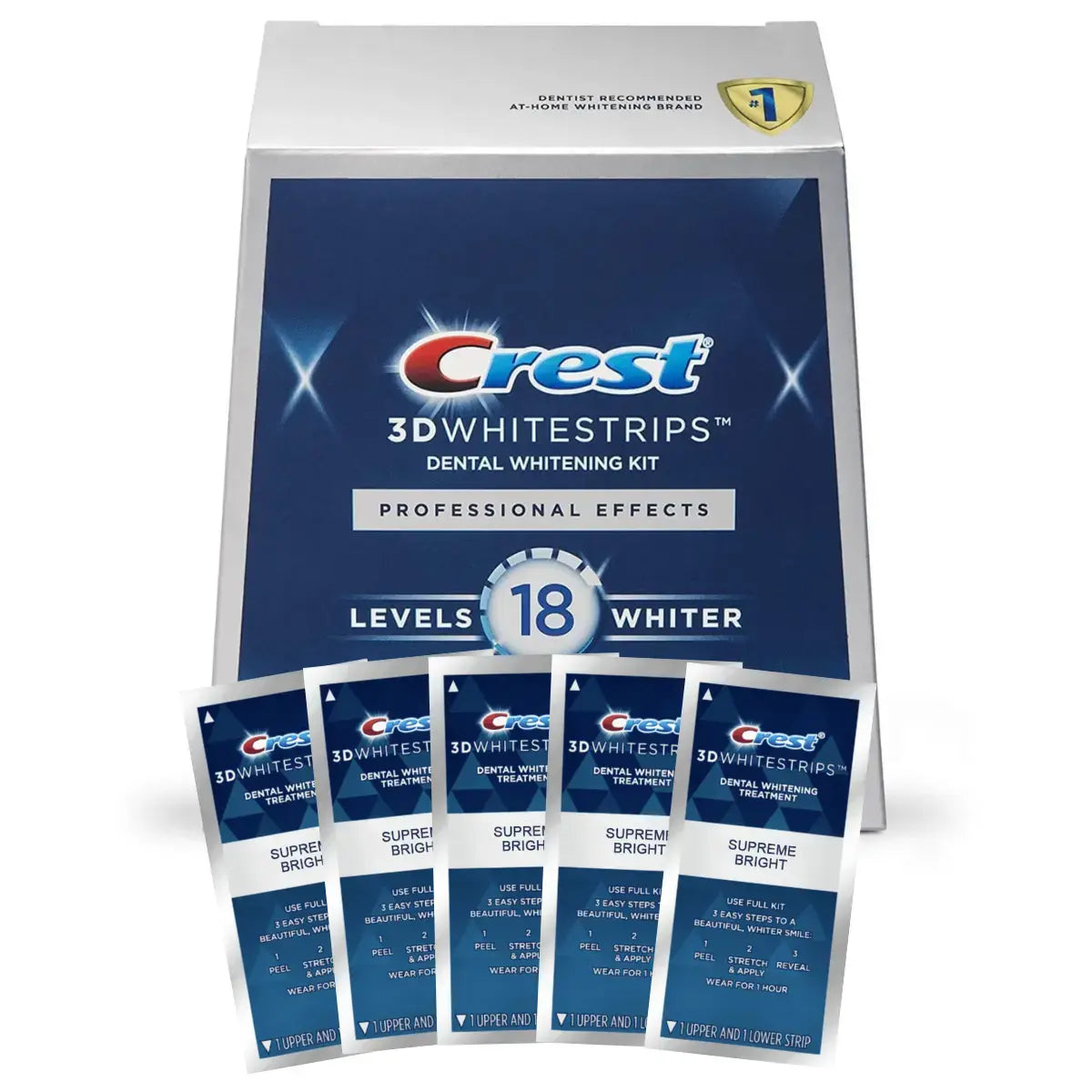 Teeth Whitening Strips Crest Professional-Level 18 Whitestrips