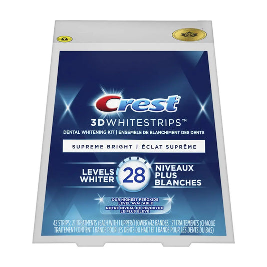 Teeth Whitening Strips Crest Supreme Bright 28 Levels Whiter Whitestrips