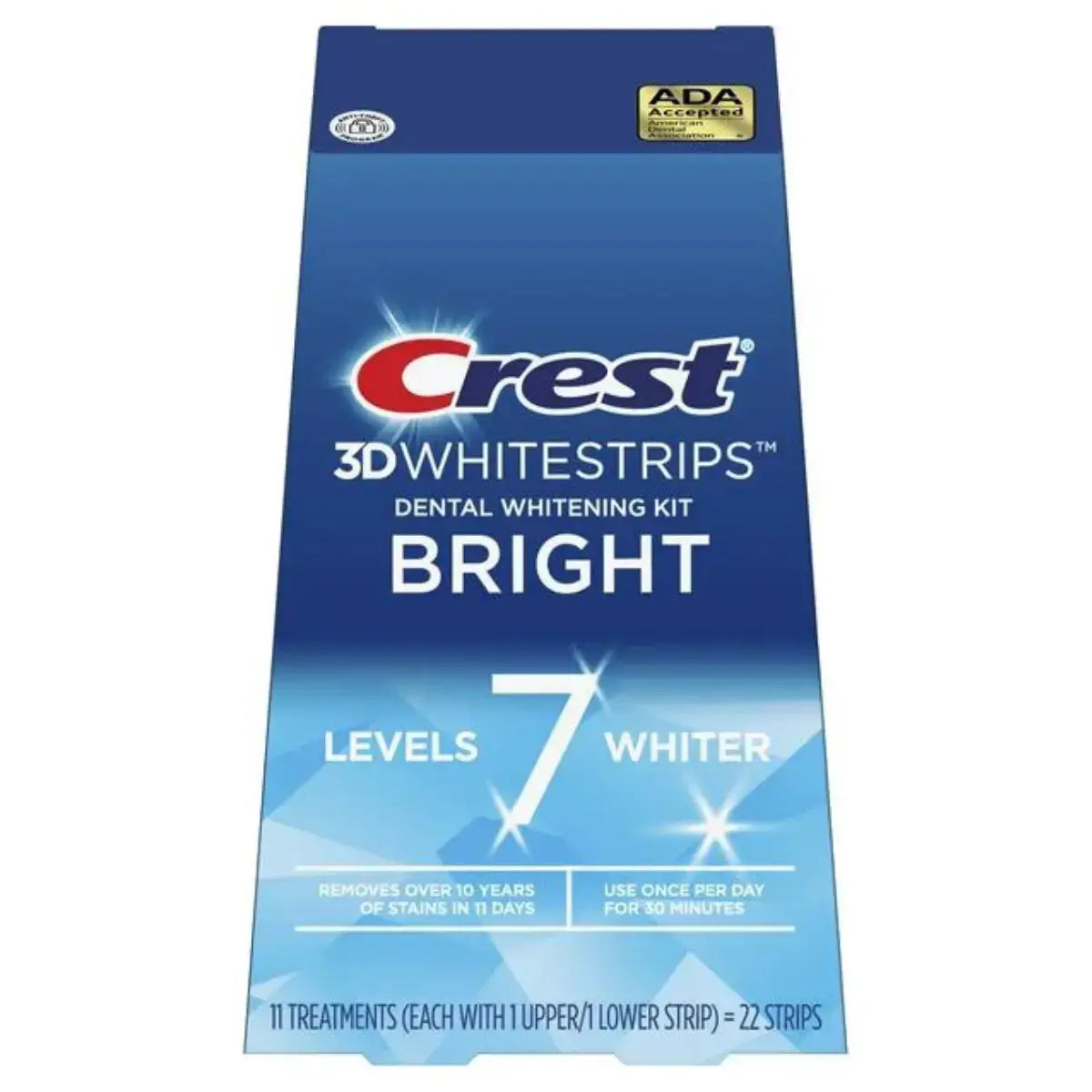 Teeth Whitening Strips Crest Bright 7 Levels Whiter Whitestrips