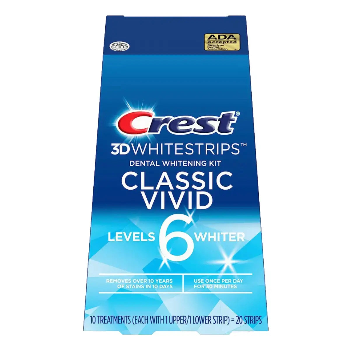 Teeth Whitening Strips Crest Classic Vivid 6 Levels Whiter Whitestrips