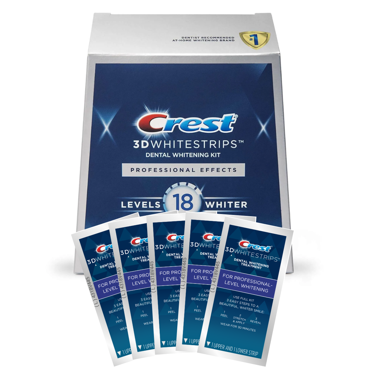 Teeth Whitening Strips Crest Professional-Level 18 Whitestrips