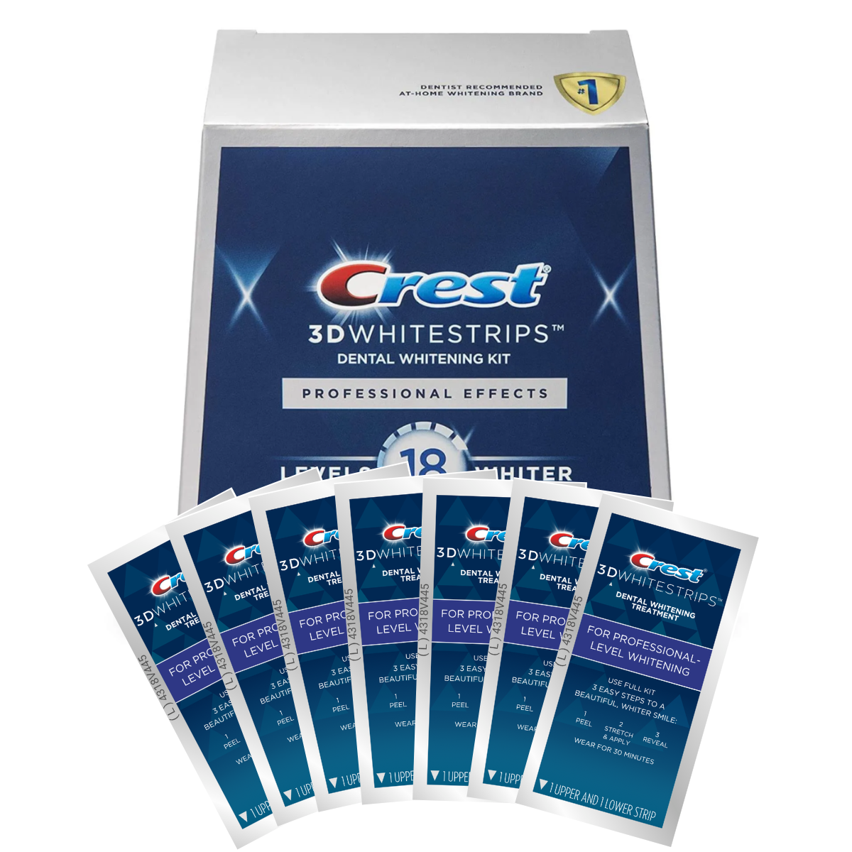 Teeth Whitening Strips Crest Professional-Level 18 Whitestrips