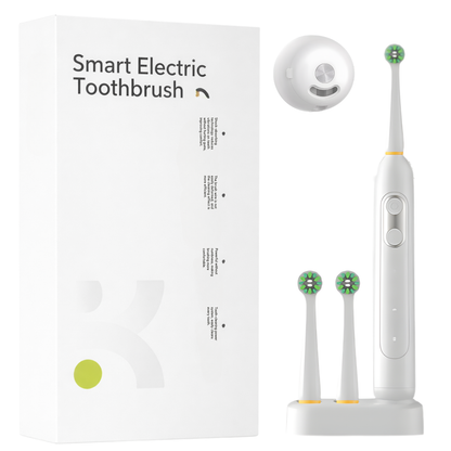 White Electric Toothbrush + 2 Brush Heads + UV Sterilizer