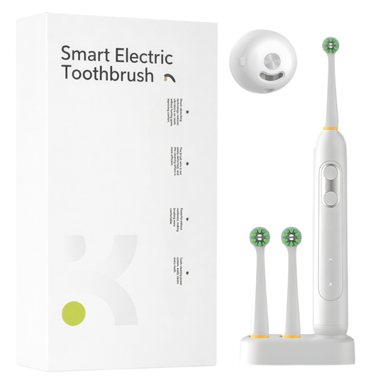 White Electric Toothbrush + 2 Brush Heads + UV Sterilizer