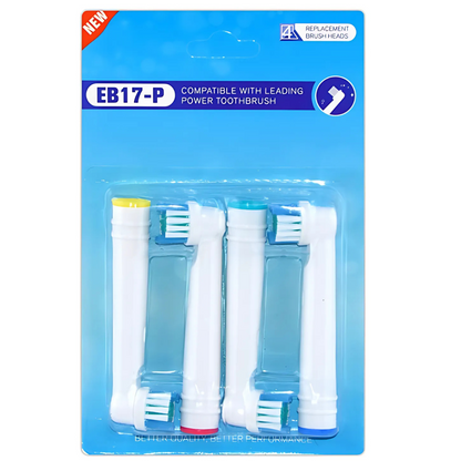 Braun Oral-B 8-Pack Replacement Brush Heads - EB17-P White & Black