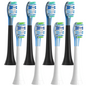 Philips Sonicare 8-Pack Replacement Brush Heads - YM9044 Black & White