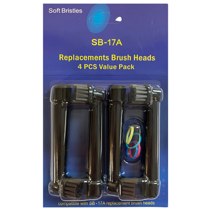 16-Pack Replacement Brush Heads for Oral-B – SB-17A/SB-20A/SB-25A/SB-50A